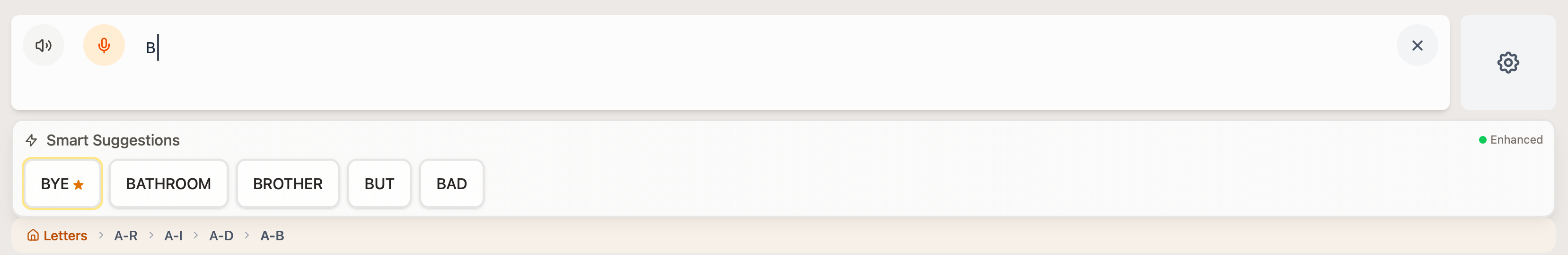 Refined ComBoard UI from the Make-a-Thon showing improved screen space usage