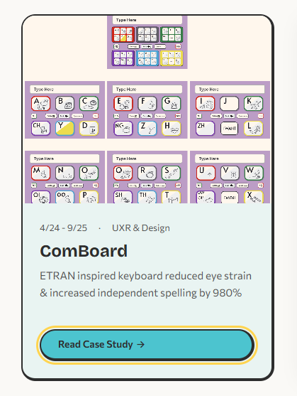 ProjectCard with yellow focus outline around the CTA button